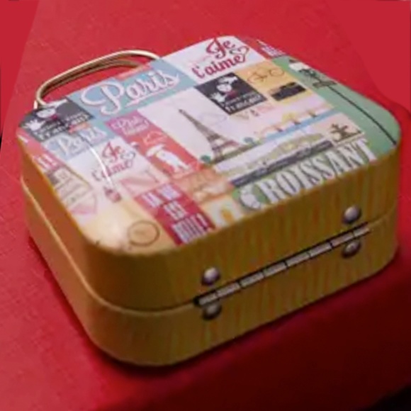 Miniature Tin Container - 2.25" Tall - Paris theme - Useful to Meds or Trinkets - Picture 2 of 4
